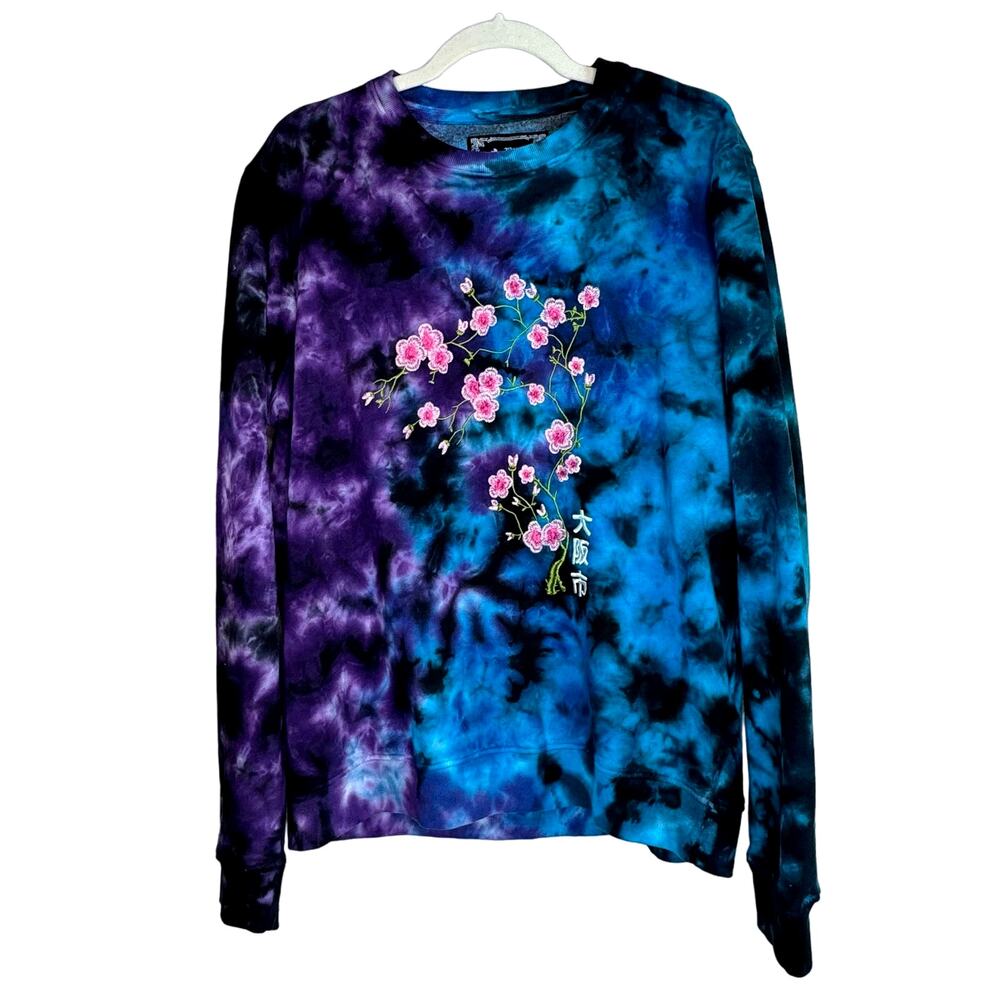 SALE Blind Rooster Unisex L Tye Die Japanese Cherry Blossom Y2K Sweatshirt Top